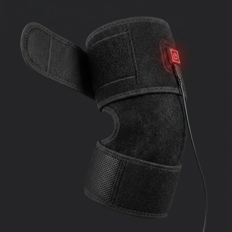 EMBER heated knee brace in use during a recovery session